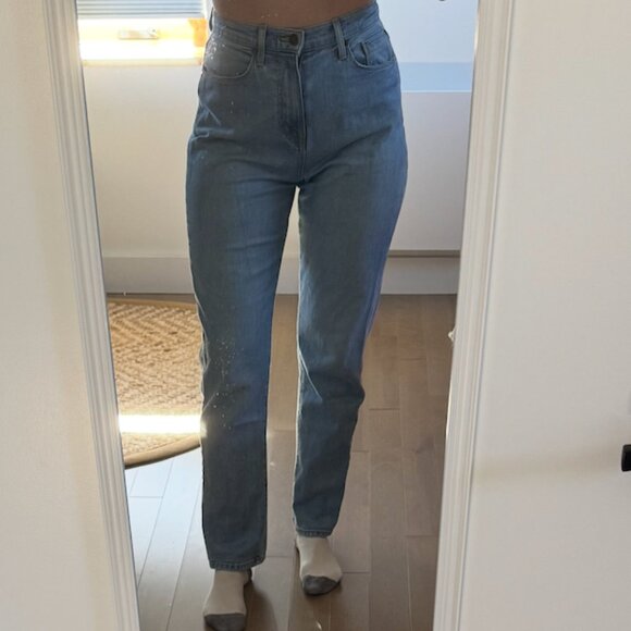 Fidelity Denim Jeans High Waist Straight Leg - Size 26 - Picture 3 of 7